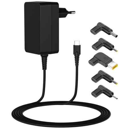 CARGADOR LEOTEC NOTEBOOK USB C 45W 5 PUNTAS