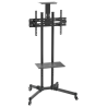 SOPORTE SUELO RUEDAS AISENS BANDEJA DVD CAMARA MONITOR TV 50KG 37 70 NEGRO