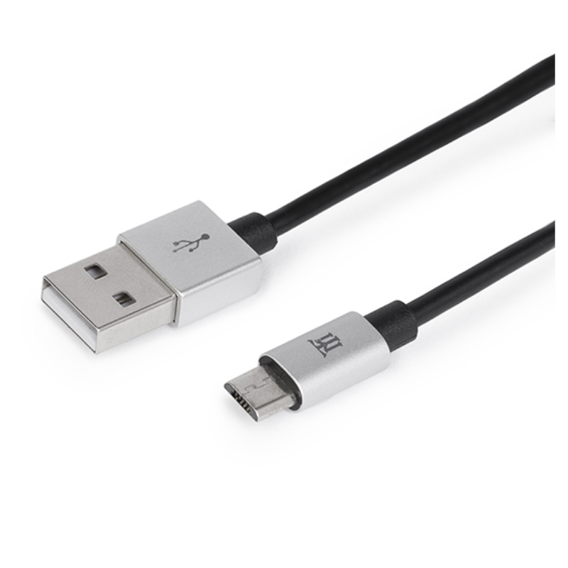 CABLE MAILLON PREMIUM MICRO USB 24 ALUMINIO PLATEADO 1M