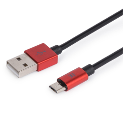 CABLE MAILLON PREMIUM MICRO USB 24 ALUMINIO ROJO 1M