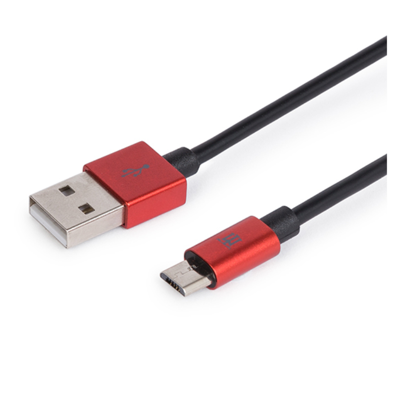 CABLE MAILLON PREMIUM MICRO USB 24 ALUMINIO ROJO 1M