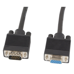 CABLE VGA LANBERG MACHO HEMBRA FERRITA NEGRO 3 M