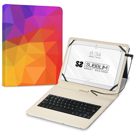 FUNDA TABLET SUBBLIM KEYTAB USB 11 TRIANGULOS