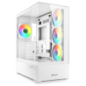 CAJA GAMING ATX SHARKOON AK6 TGV 4XVENT 120MM 2XUSB SN FUENTE BLANCO