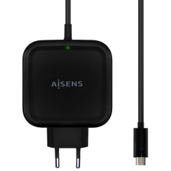CARGADOR AISENS 65W PD30 QC30 1XUSB C 12M NEGRO