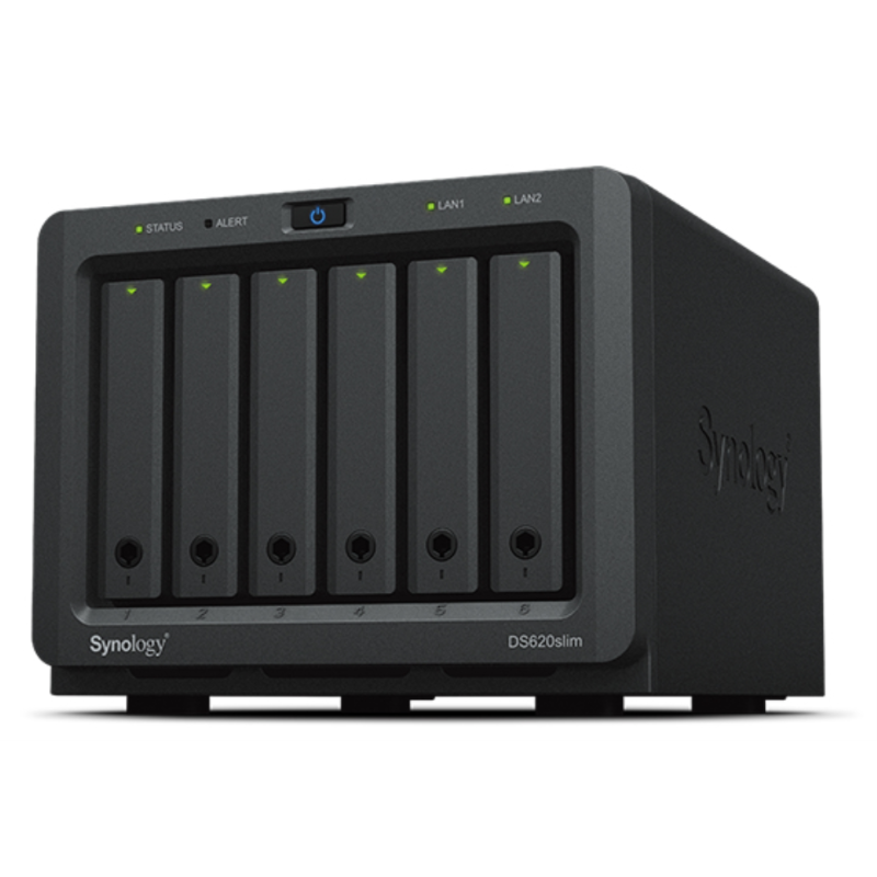 NAS SYNOLOGY DS620SLIM 6BAY 25IN 20GHZ DC EXT2X GBE 2X USB 30