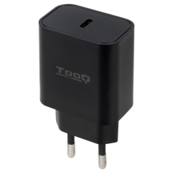 CARGADOR TOOQ DE PARED USB C PD30 20W NEGRO