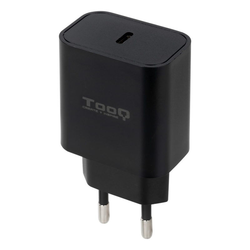 CARGADOR TOOQ DE PARED USB C PD30 20W NEGRO