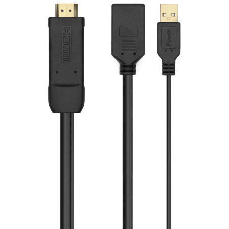 CONVERSOR AISENS ACTIVO HDMI 20 A M USB A M DISPLAYPORT H 10CM