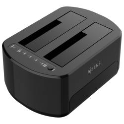 ESTACION DOCKING AISENS DOBLE ASDS D03B SATA 25 35 A USB 30 31 GEN1 CLONE