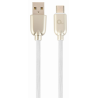 CABLE DE CARGA Y DATOS GEMBIRD USB TIPO C DE CAUCHO PREMIUM 2M BLANCO