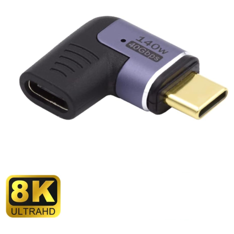 ADAPTADOR USB C EWENT MACHO HEMBRA MAGNETICO PD140W PURPURA