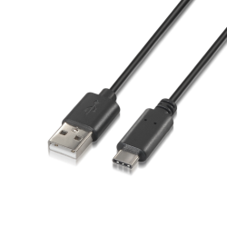 CABLE AISENS USB 20 3A TIPO USB C M A M NEGRO 10M