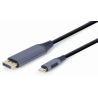 CABLE ADAPTADOR GEMBIRD USB TIPO C A DISPLAYPORT MACHO GRIS ESPACIAL 18 M