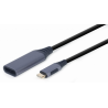 ADAPTADOR GEMBIRD USB TIPO C A DISPLAYPORT MACHO GRIS ESPACIAL