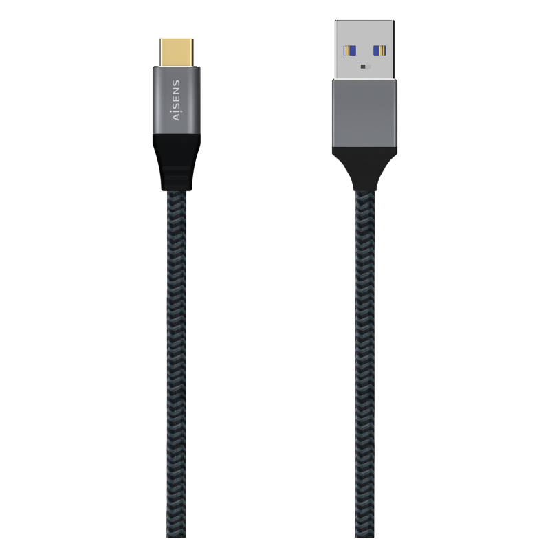 CABLE AISENS USB 31 GEN2 ALUMINIO 10GBPS 3A USB C M A M 10M NEGRO