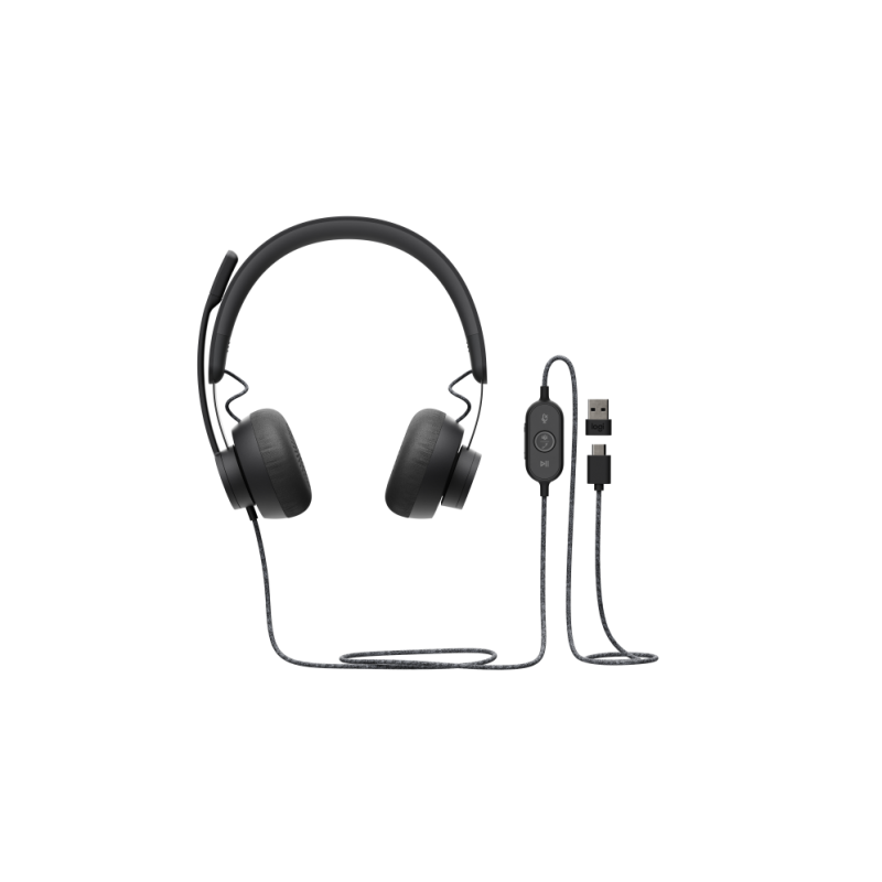 LOGITECH ZONE WIRED GRAPHITE EMEA ACCSCON CERTIFICACION MS TEAM