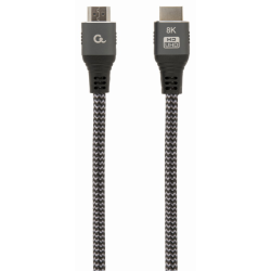CABLE TRENZADO HDMI 21 8K 60HZ GEMBIRD SELECT PLUS SERIES CON ETHERNET 2M NEGRO