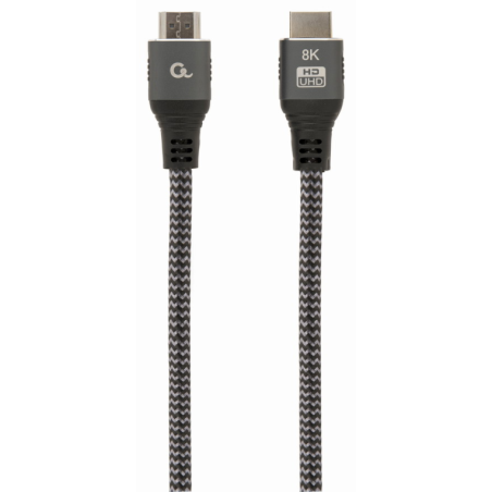 CABLE TRENZADO HDMI 21 8K 60HZ GEMBIRD SELECT PLUS SERIES CON ETHERNET 2M NEGRO