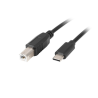 CABLE USB LANBERG USB C M A USB B M 20 FERRITA 3M NEGRO