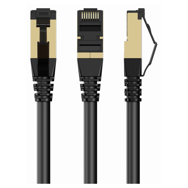 CABLE RED GEMBIRD S FTP CAT 8 LSZH NEGRO 10 M