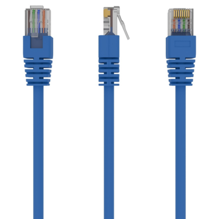 Cable CAT5E UTP moldeado 1m Azul