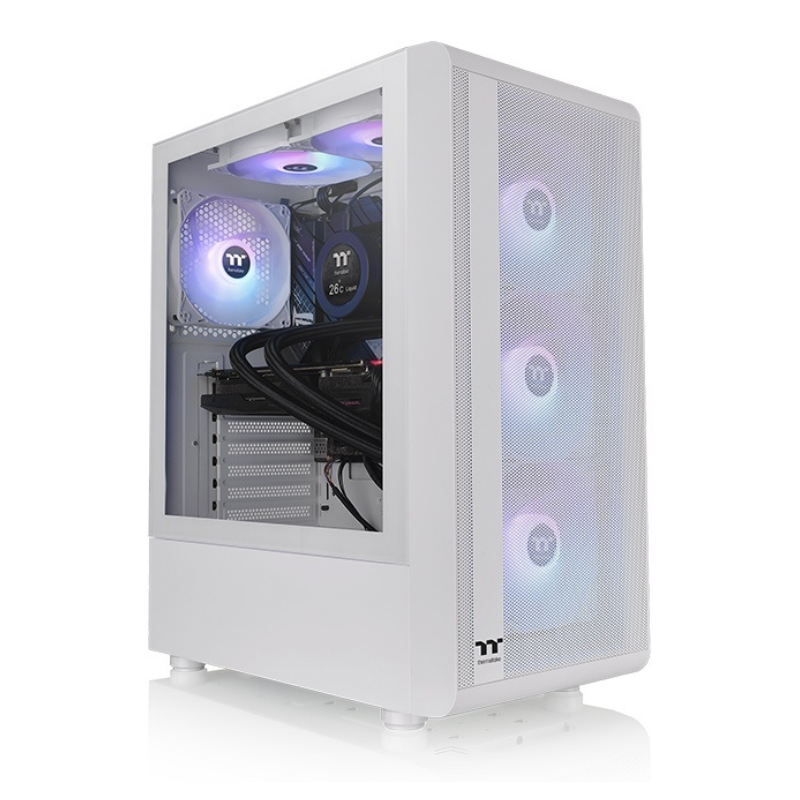 CAJA THERMALTAKE S200 TG ATX 2XUSB 30 ARGB SIN FUENTE BLANCO