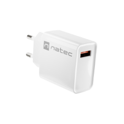 CARGADOR NATEC RIBERA 18W 1XUSB A QC30 BLANCO