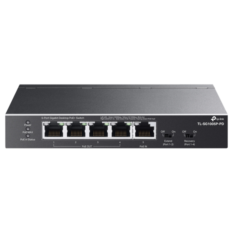 5 PORT GIGABIT DESKTOP SWITCH WITH 4 PORT POE