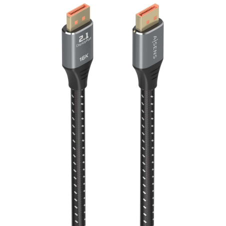 CABLE AISENS DISPLAYPORT V21 16K60HZ 80GBPS DP M DP M NEGRO 10M