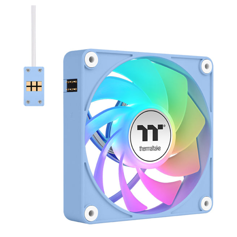 VENTILADOR INV MAGNETICO CAJA THERMALTAKE CT120 EX ARGB 3XVENT AZUL HYDRANGEA