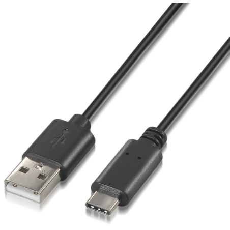 CABLE AISENS USB 20 3A TIPO USB C M A M NEGRO 20M