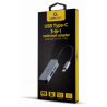 ADAPTADOR MULTIPUERTO USB TIPO C 3 EN 1 PUERTO USB HDMI PD PLATA