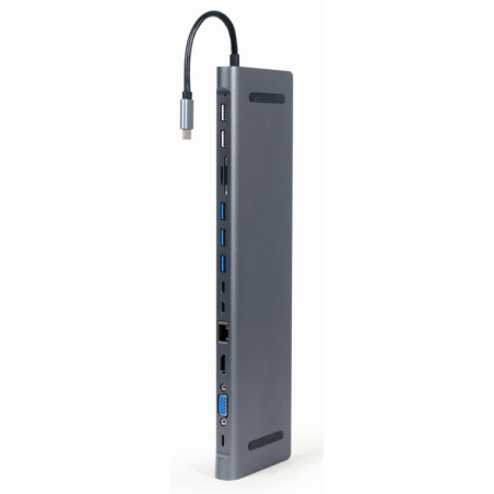 ADAPTADOR MULTIPUERTO GEMBIRD USBC 9EN1 HUBHDMIVGAPDLECTORLANAUDIO35