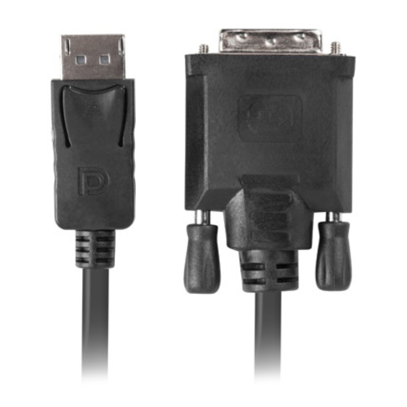 CABLE DISPLAYPORT LANBERG MACHO DVI D MACHO 241 18M NEGRO