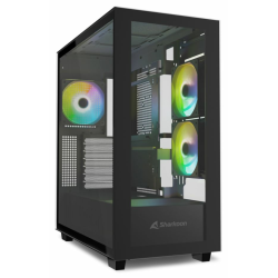 CAJA SHARKOON REBEL C60 ATX 2VENTX120MM 2XUSB3 SIN FUENTE NEGRO