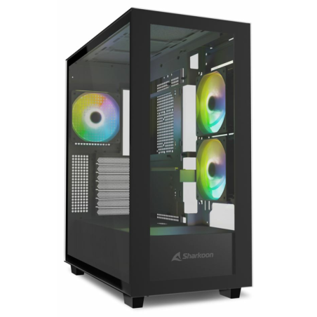 CAJA SHARKOON REBEL C60 ATX 2VENTX120MM 2XUSB3 SIN FUENTE NEGRO