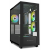 CAJA SHARKOON REBEL C60 ATX 2VENTX120MM 2XUSB3 SIN FUENTE NEGRO