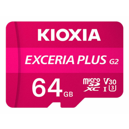 MICRO SD KIOXIA 64GB EXCERIA PLUS G2 UHS I C10 CON ADAPTADOR