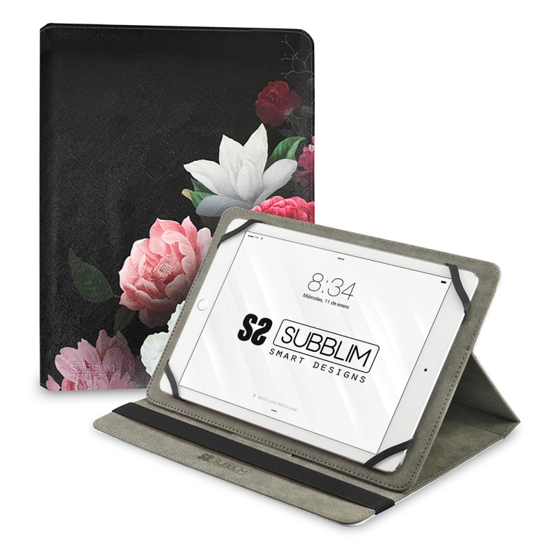 FUNDA TABLET SUBBLIM TRENDY CASE ROSAS 11