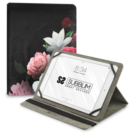 FUNDA TABLET SUBBLIM TRENDY CASE ROSAS 11