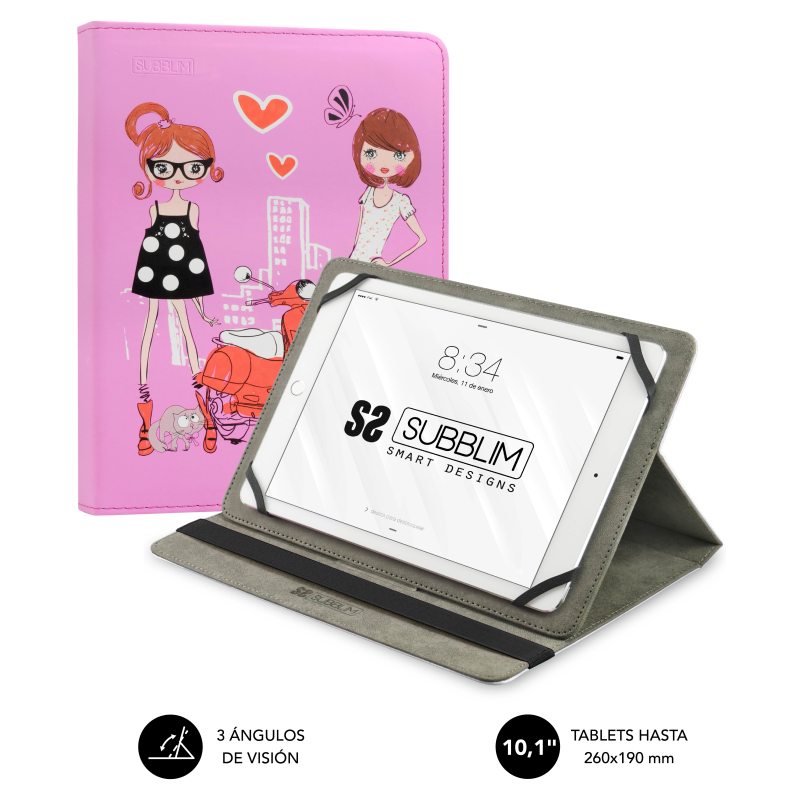 FUNDA TABLET SUBBLIM TRENDY CASE FASHION GIRLS 101