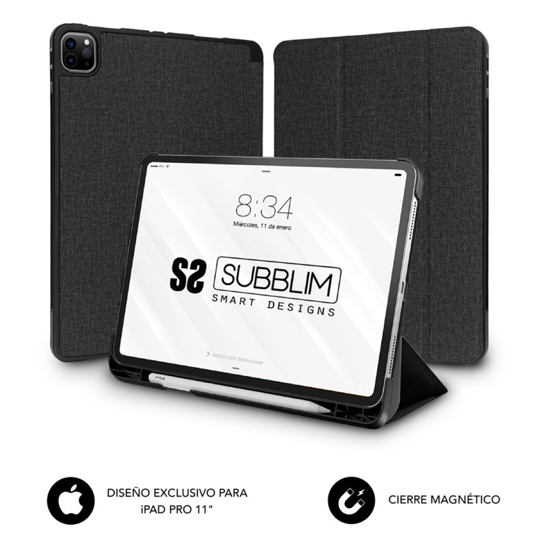 FUNDA TABLET SUBBLIM SHOCK CASE IPAD PRO 11 2021 20 18 BLACK