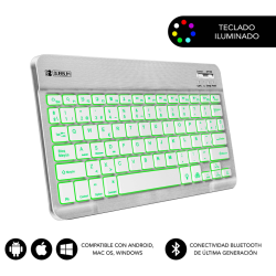TECLADO SUBBLIM SMART BACKLIT BT KEYBOARD SILVER