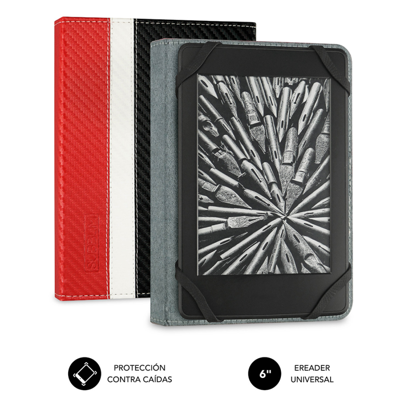 FUNDA TABLET SUBBLIM CLEVER EBOOK CASE 6 RED