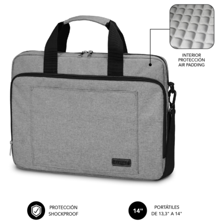MALETIN SUBBLIM AIR PADDING LAPTOP BAG 133 14 GREY