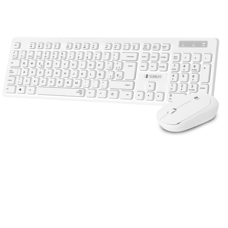 COMBO SUBBLIM TECL RAT BUSINESS SLIM SILENCIOSO INALAMB BLANCO 24G