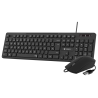 COMBO SUBBLIM TECLADO RATON BUSINESS SLIM NEGRO CABLE USB