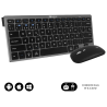 COMBO TECLADO RATON SUBBLIM MULTIDISPOSITIVO COMPACTO GRIS NEGRO BLUETOOTH