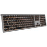 TECLADO SUBBLIM KEYBOARD BLUETOOTH MASTER ILUMINADO EXT GREY BLACK